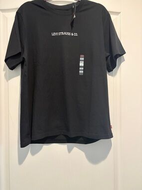 Levi's Black T-Shirt with White Script Logo